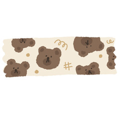 minimal bear tape doodle