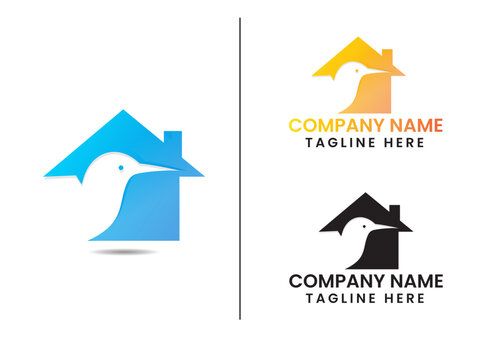 Bird house logo design. Bird home. Animale. Bird logo. Home. Business. Finance. Creative. Premium. Real estate