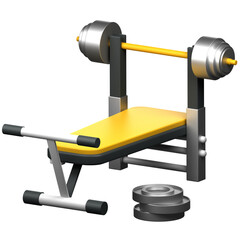 Bench press 3d icon