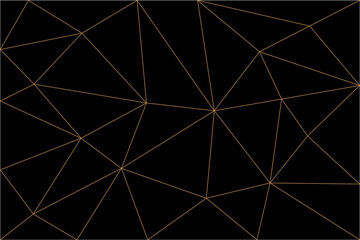 Mosaic of tile pattern. Design triangle line gold on black background. Design print for illustration, texture, textile, wallpaper, background. Set 1