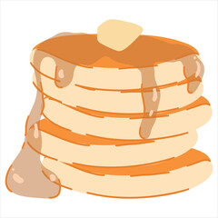 stack of pancakes with butter