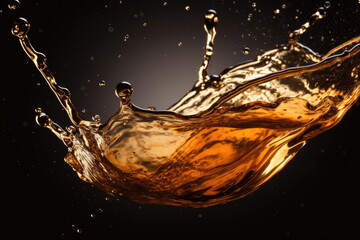 Oil Liquid Splashing, colorful background