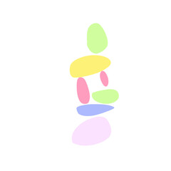 colorful stone balance element