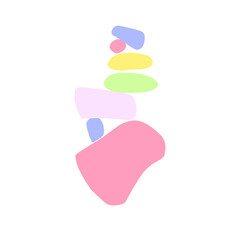 colorful stone balance element