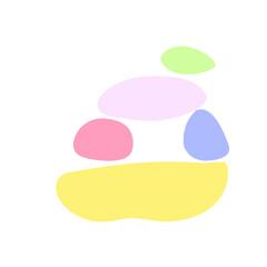 colorful stone balance element