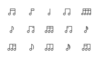 音符のアイコンセット/音楽/音/イラスト/ベクター