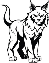 Lynx Logo Monochrome Design Style