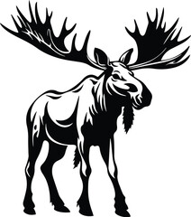 Moose Logo Monochrome Design Style