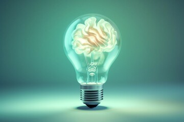 light bulb with brain filament