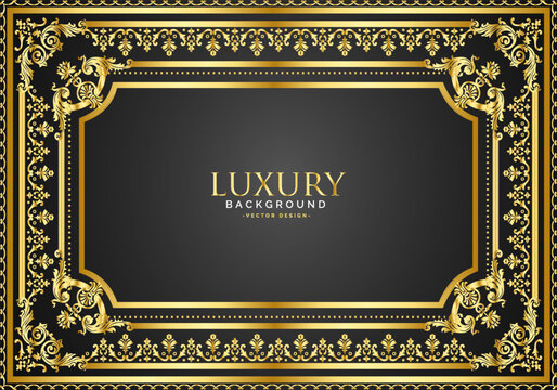 luxury decorative black golden frames