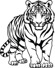 Tiger Logo Monochrome Design Style