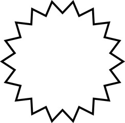 Fototapeta na wymiar Starburst line sticker - collection of special offer sale oval and round shaped sunburst labels and badges. Promo stickers with star edges. Vector.