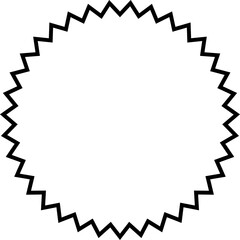 Starburst line sticker - collection of special offer sale oval and round shaped sunburst labels and badges. Promo stickers with star edges. Vector.