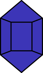 Diamond vector crystal stone and gem or precious gemstone for jewellery illustration isolated on white background