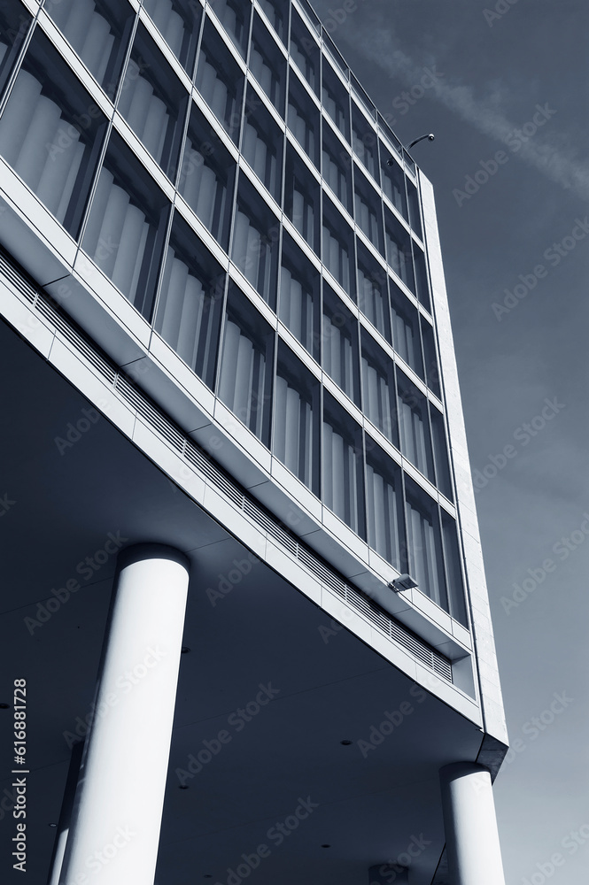 Poster exterior of modern architecture. building abstract background