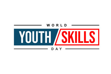 World Youth Skills day, background template Holiday concept