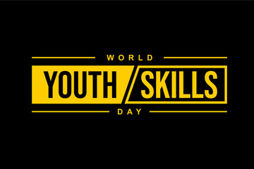 World Youth Skills day, background template Holiday concept