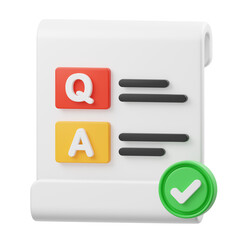 Question and Answer Survey 3D Icon