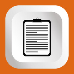 Clipboard icon vector. Task line icon symbol vector illustration