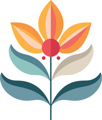 Fototapeta na wymiar flower design illustration for logo, wall art, sticker, decoration and printing.