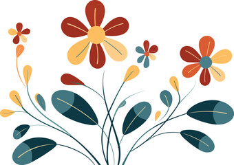 flower design illustration for logo, wall art, sticker, decoration and printing.