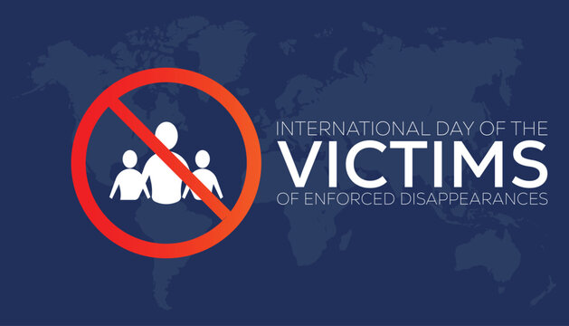 International Day of the Victims of Enforced Disappearances vector illustration. banner, Holiday, poster, card and background design.