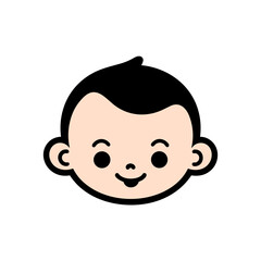 Cute Baby Face Logo