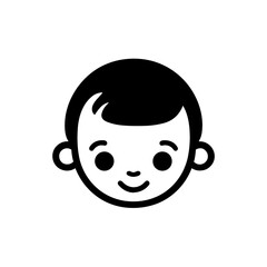 Fototapeta premium Cute Baby Face Logo