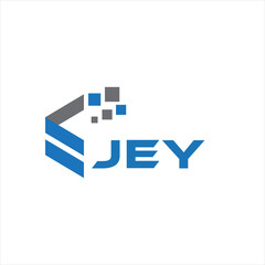 JEY letter technology logo design on black background. JEY creative initials letter IT logo concept. JEY letter design.	
