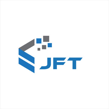 JFT letter technology logo design on black background. JFT creative initials letter IT logo concept. JFT letter design.	
