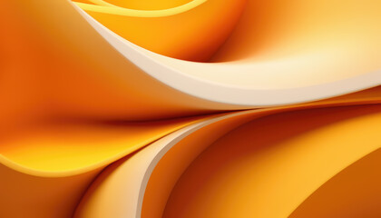 Bright Orange Color Abstract 3D Background