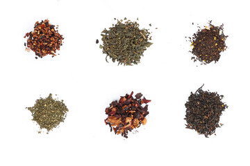 tea seeds isolated on white