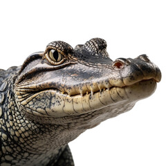Fototapeta premium crocodile, face shot, portrait, isolated on transparent background cutout, generative ai.