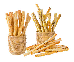 pile of delicious pretzel sticks isolated on transparent png