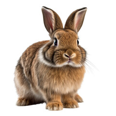 Fototapeta premium rabit, face shot, portrait, isolated on transparent background cutout, generative ai.