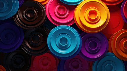 Cosmic Euphoria: Abstract Concentric Circles. Generative AI