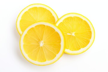 Refreshing citrus. Closeup of organic fresh sliced lemon on white background isolated