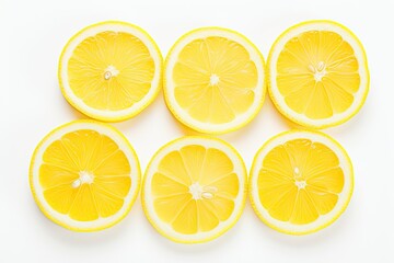 Refreshing citrus. Closeup of organic fresh sliced lemon on white background isolated
