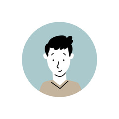 Person Portrait Circle Flat Illustration
