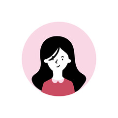Person Portrait Circle Flat Illustration