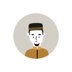 Person Portrait Circle Flat Illustration