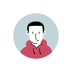 Person Portrait Circle Flat Illustration