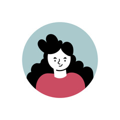 Person Portrait Circle Flat Illustration