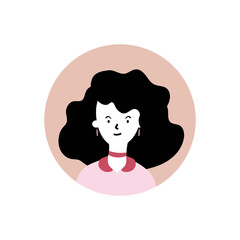 Person Portrait Circle Flat Illustration