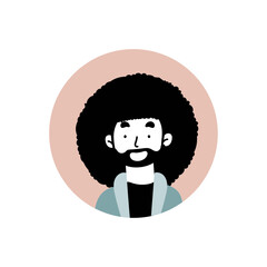 Person Portrait Circle Flat Illustration