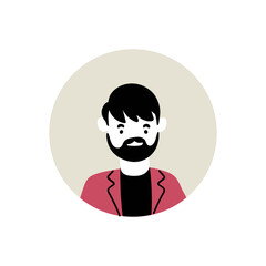 Person Portrait Circle Flat Illustration