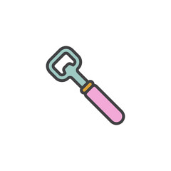 Bottle opener filled outline icon