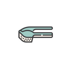 Garlic press filled outline icon