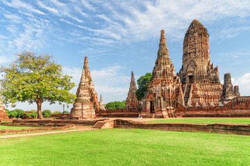 Awesome towers of Wat Chaiwatthanaram in Ayutthaya, Thailand