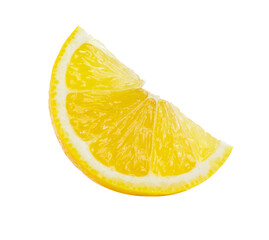 Fresh lemon slices isolated on transparent png